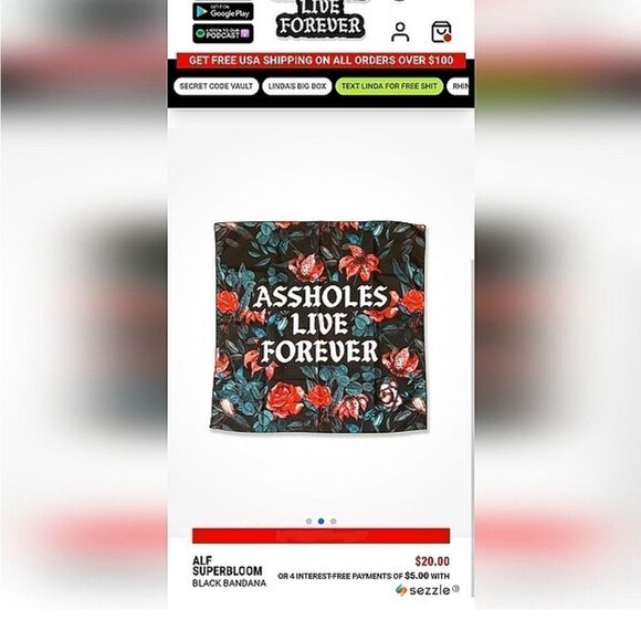 Assholes Live Forever Bandanas - Picture 2 of 6